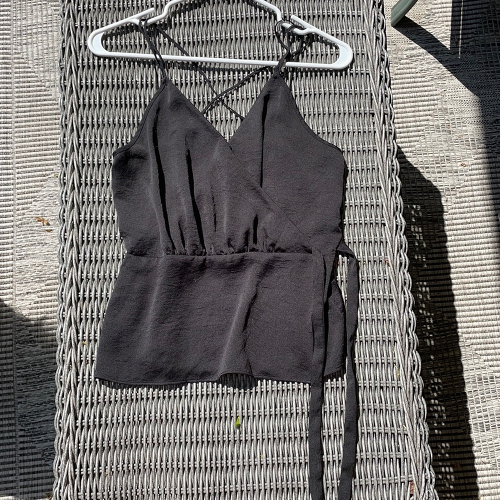 Black strappy top